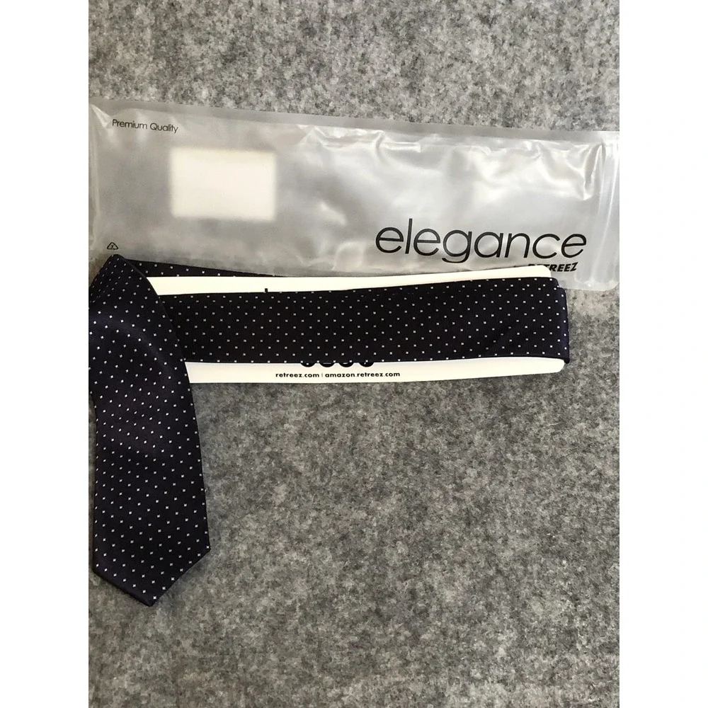 Retreez Tie Mens Purple White Pin Dots Skinny Microfiber Formal Wedding Business